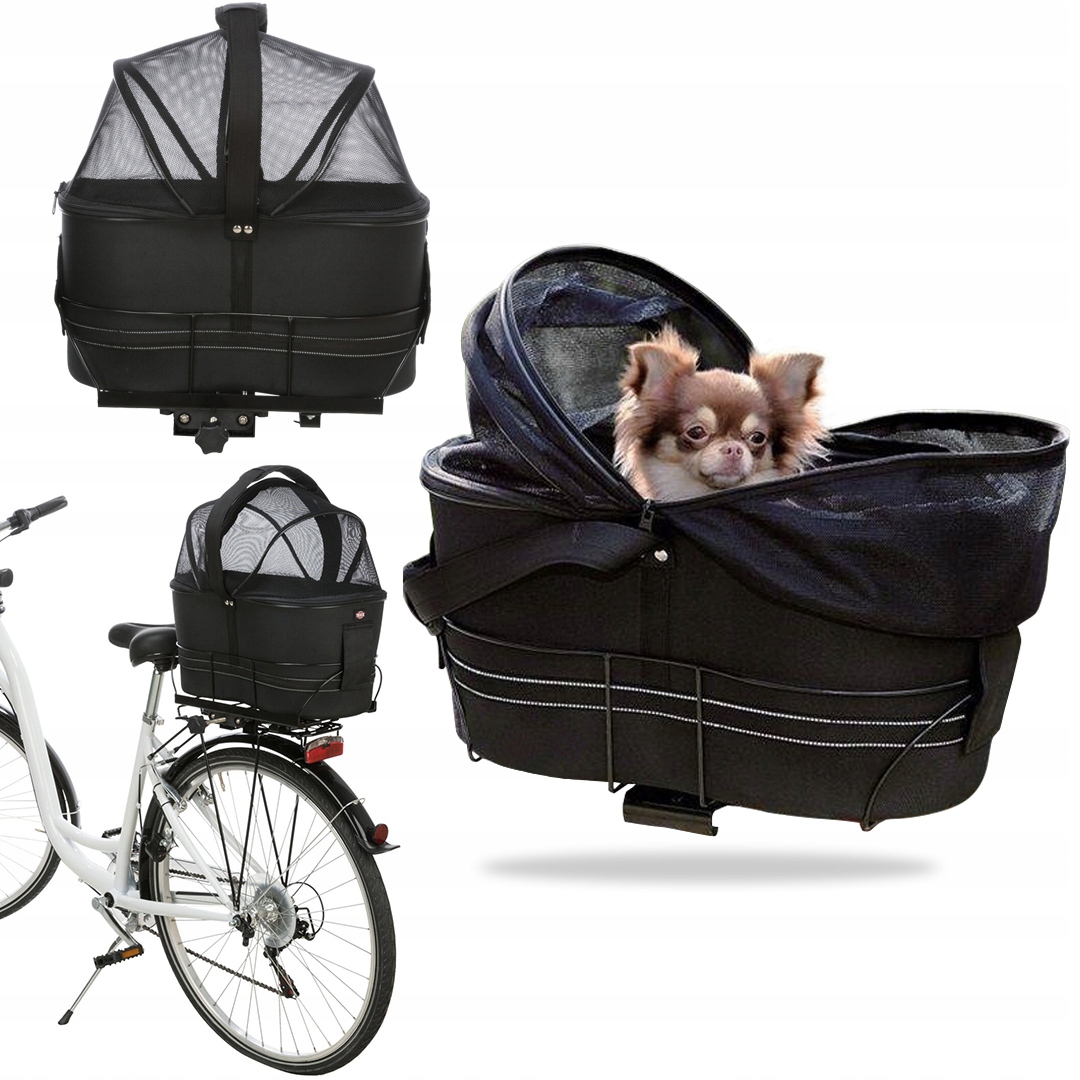 Kosz Transporter Rowerowy na Bagażnik dla Psa Torba Siatka Trixie 29x42x48