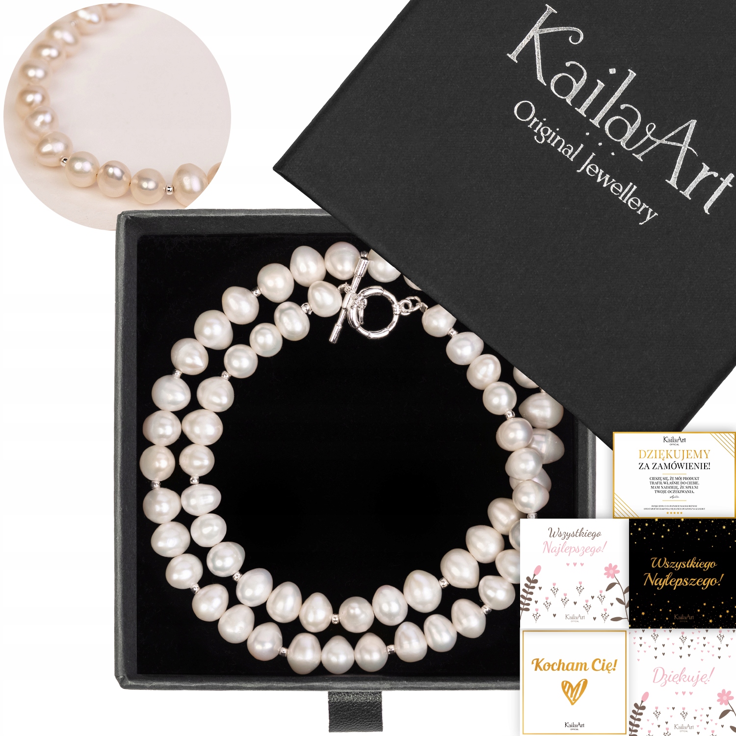 Náhrdelník Se Stříbrnou Perlou Z Pravých Krásných Perel Dárek Certifikát