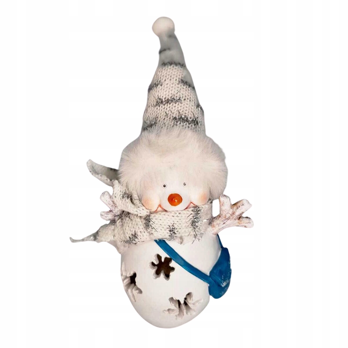 OZDOBA ŚWIATECZNA BOŻE NARODZENIE LAMPKA FIGURKA BAŁWANEK LED 19CM