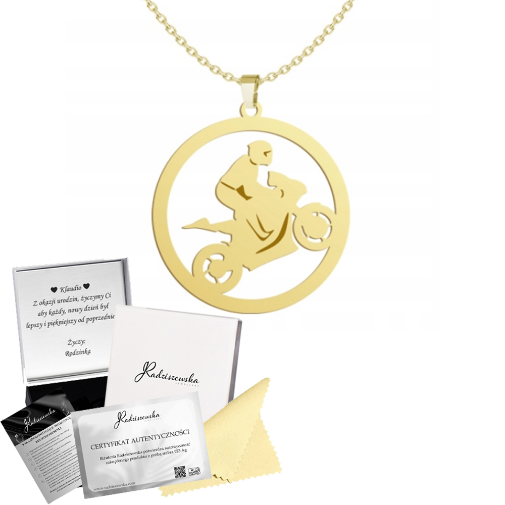 Zlatý Řetízek Závodník Dárek Stříbro 925 Muž Náhrdelník Gravírování