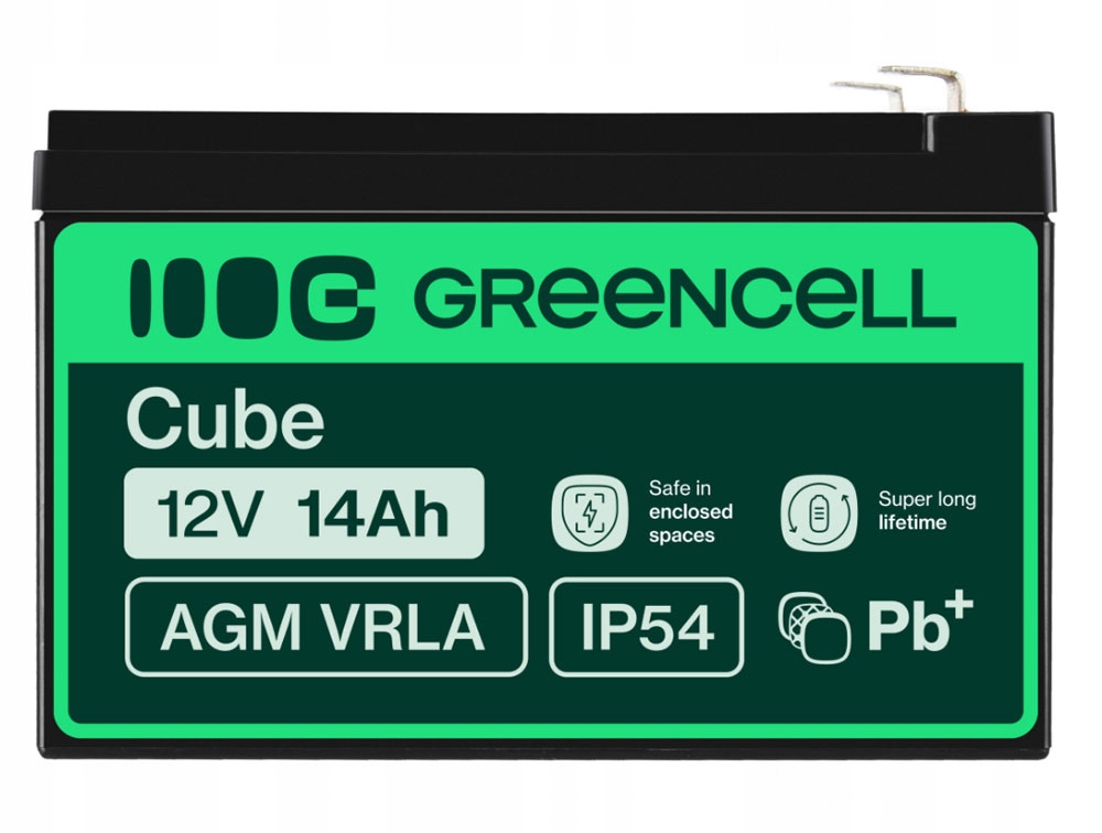 Agm Akumulator Green Cell 12V 14Ah Pojazdy Elektryczne Ups Solar 15X9.5X9.2