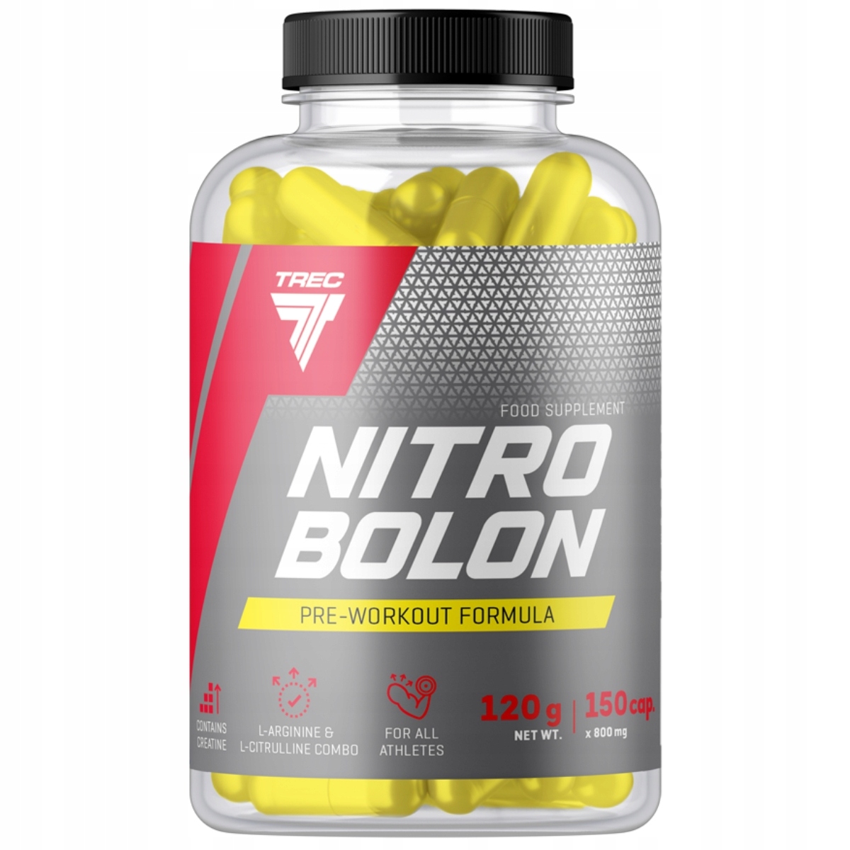 Trec Nitrobolon 150 kapslí Citrulin Kreatin Aakg Booster před tréninkem