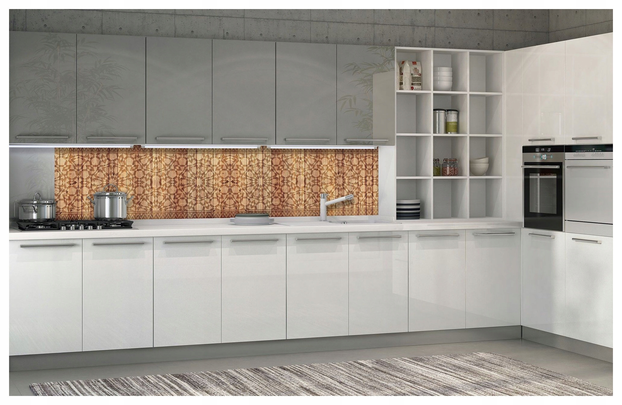 Tapeta Dřevěné hvězdy ornament 250x60 Textura Vyřezávaný strom lepidlo