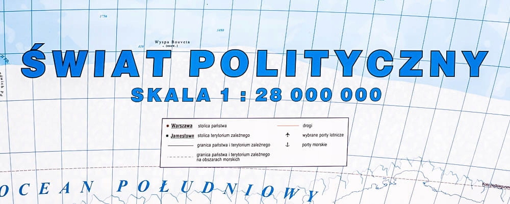 ŚWIAT MAPA ŚCIENNA POLITYCZNA Z FLAGAMI 1:28 000 Typ publikacji mapa ścienna