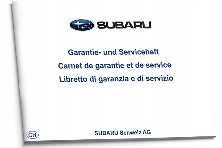 Subaru Švýcarská čistá servisní kniha
