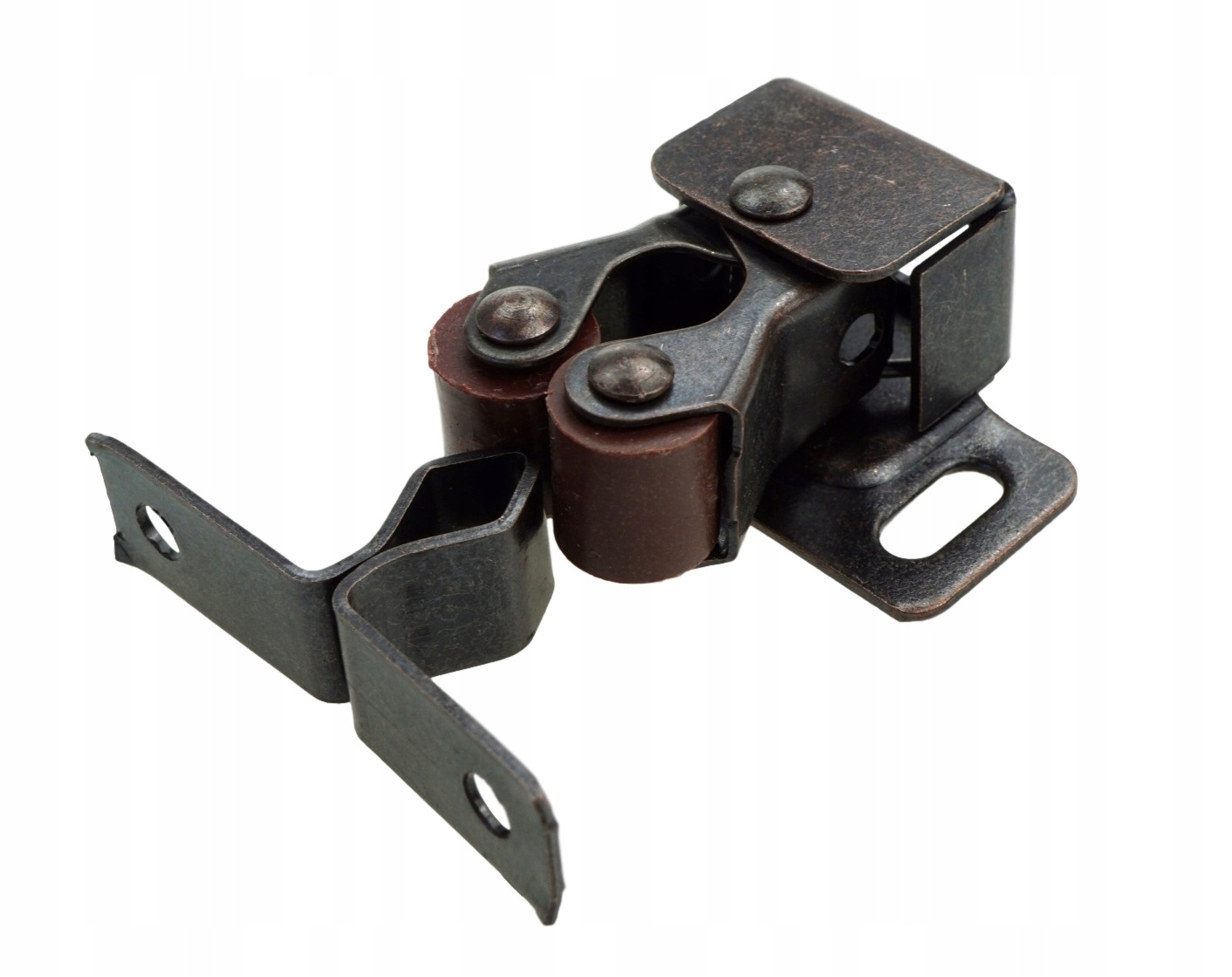 Zatrzask rolkowy, meblowy do drzwi, ciemny brąz