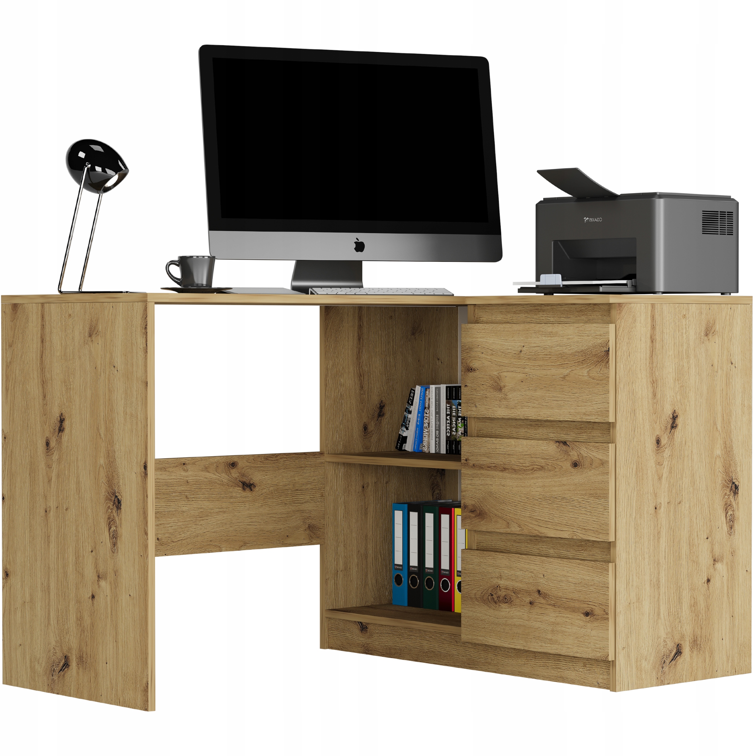 MEBLE BIURKO NAROŻNE KOMPUTER PRAWE artisan N-4P