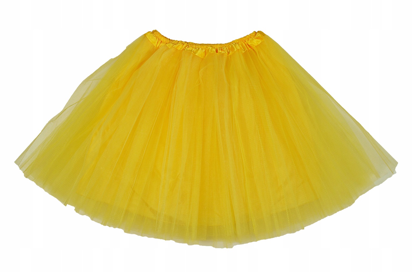 SPÓDNICZKA TIULOWA z podszewką SPÓDNICA 50cm żółta