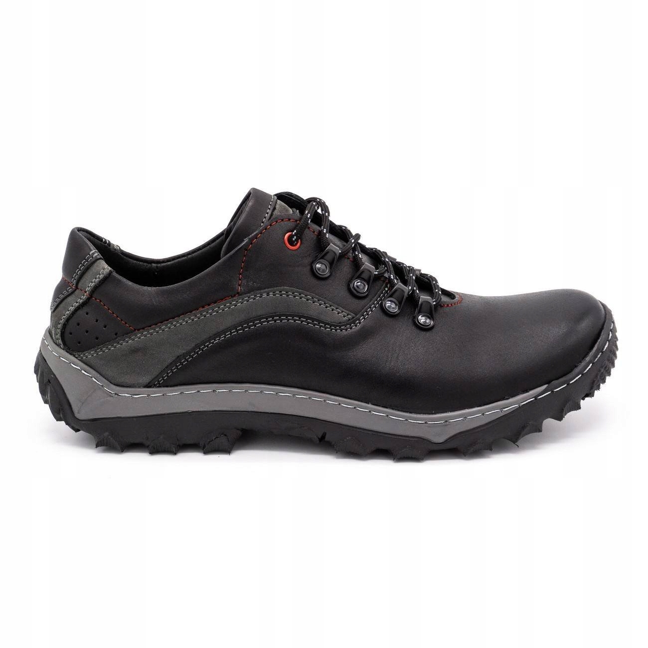 

Czarne Skóra naturalna Buty Mężczyźni Kent r.44