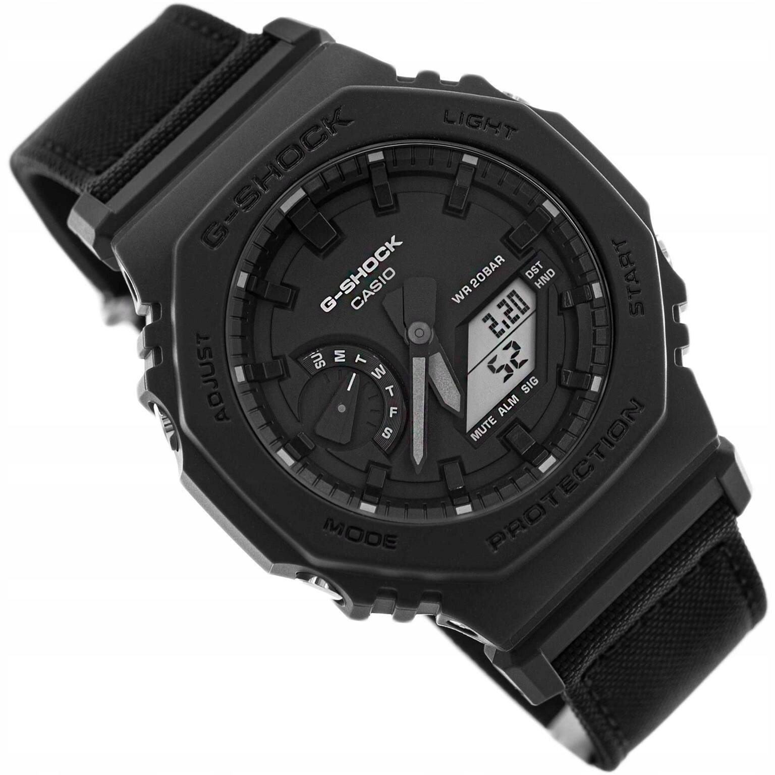 Hodinky Casio GA-2100BCE-1AER G-shock Černé Na Řemínku 200M Datumovka Stopky