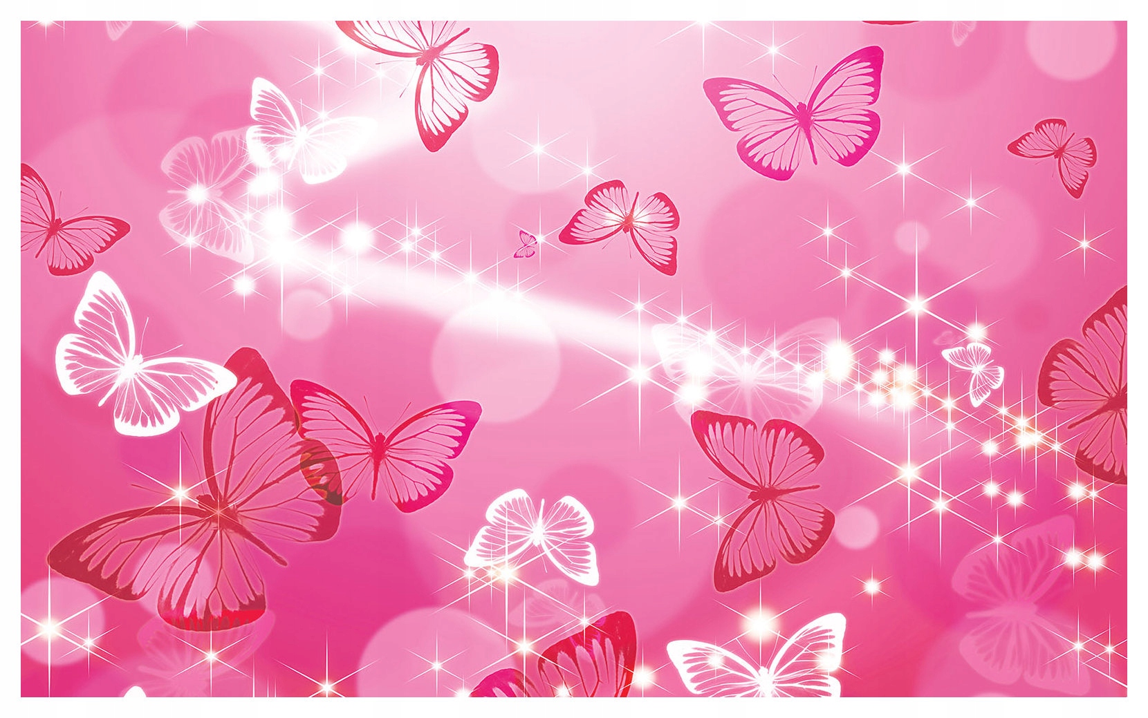 Fototapeta vlies Ružové motýle s leskom elegancia rozprávka 368x254 lepidlo