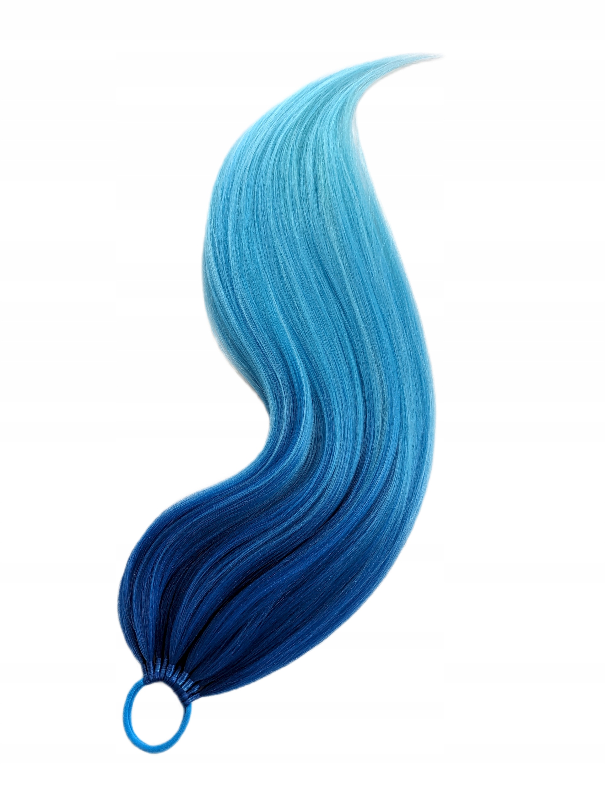 Připínací poník na gumičce, Příčesek, modrý, Tyrkysová Rusalka, 80 cm