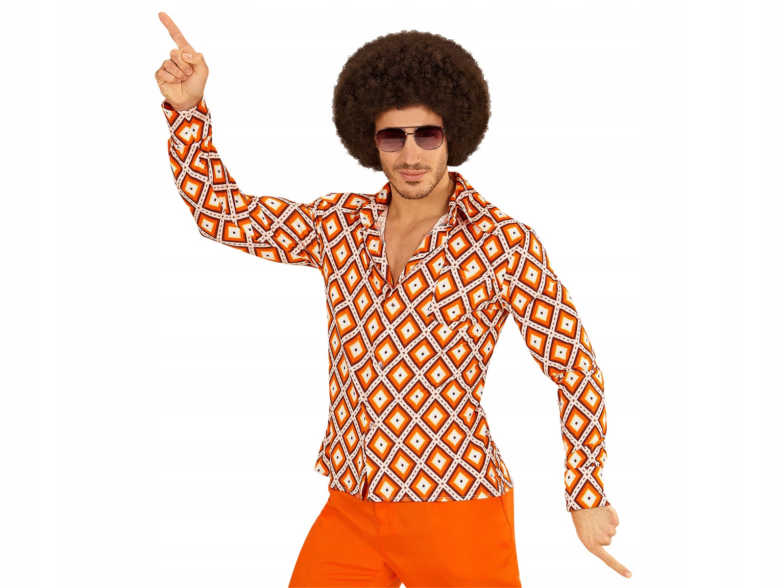 Disko tričko s kosočtvercovým vel velikost L/XL Karneval kostým 70. léta