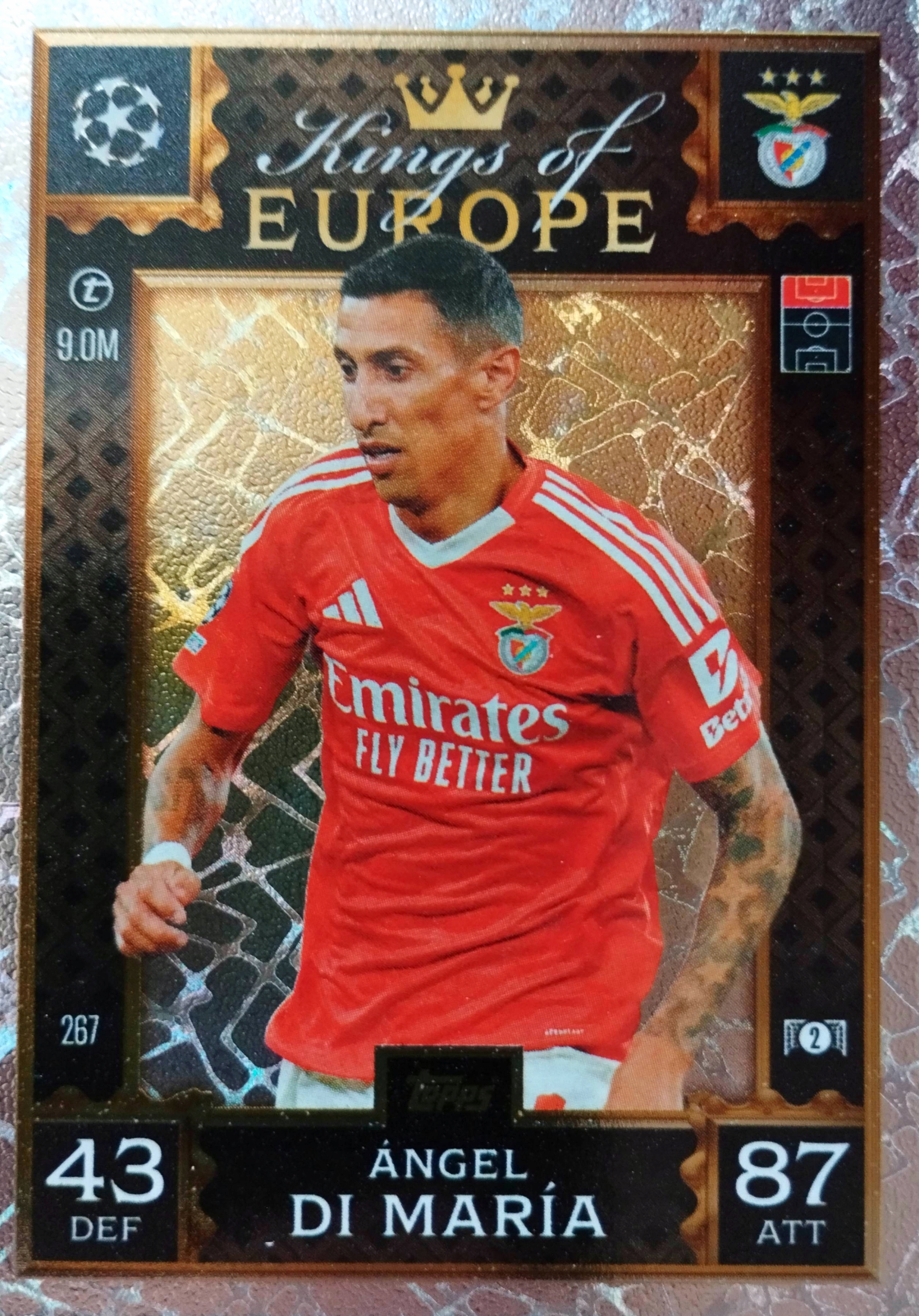 Match Attax Extra 2024/25 2025 Kings Of Europe 267 Angel DI Maria Benfica