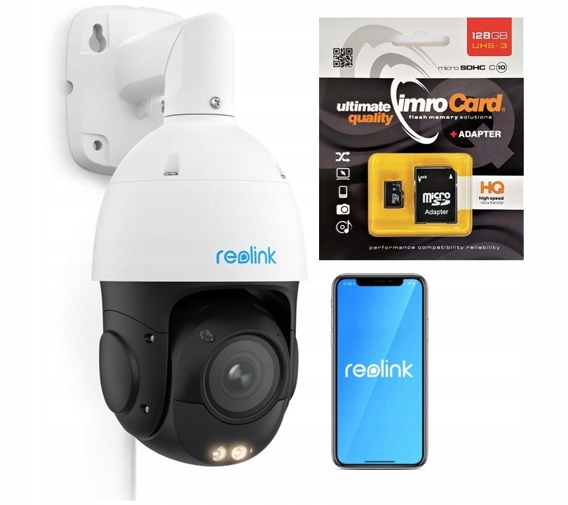 Kamera Reolink P840 8MP Poe 360° 5xZoom 4K Karta 128GB