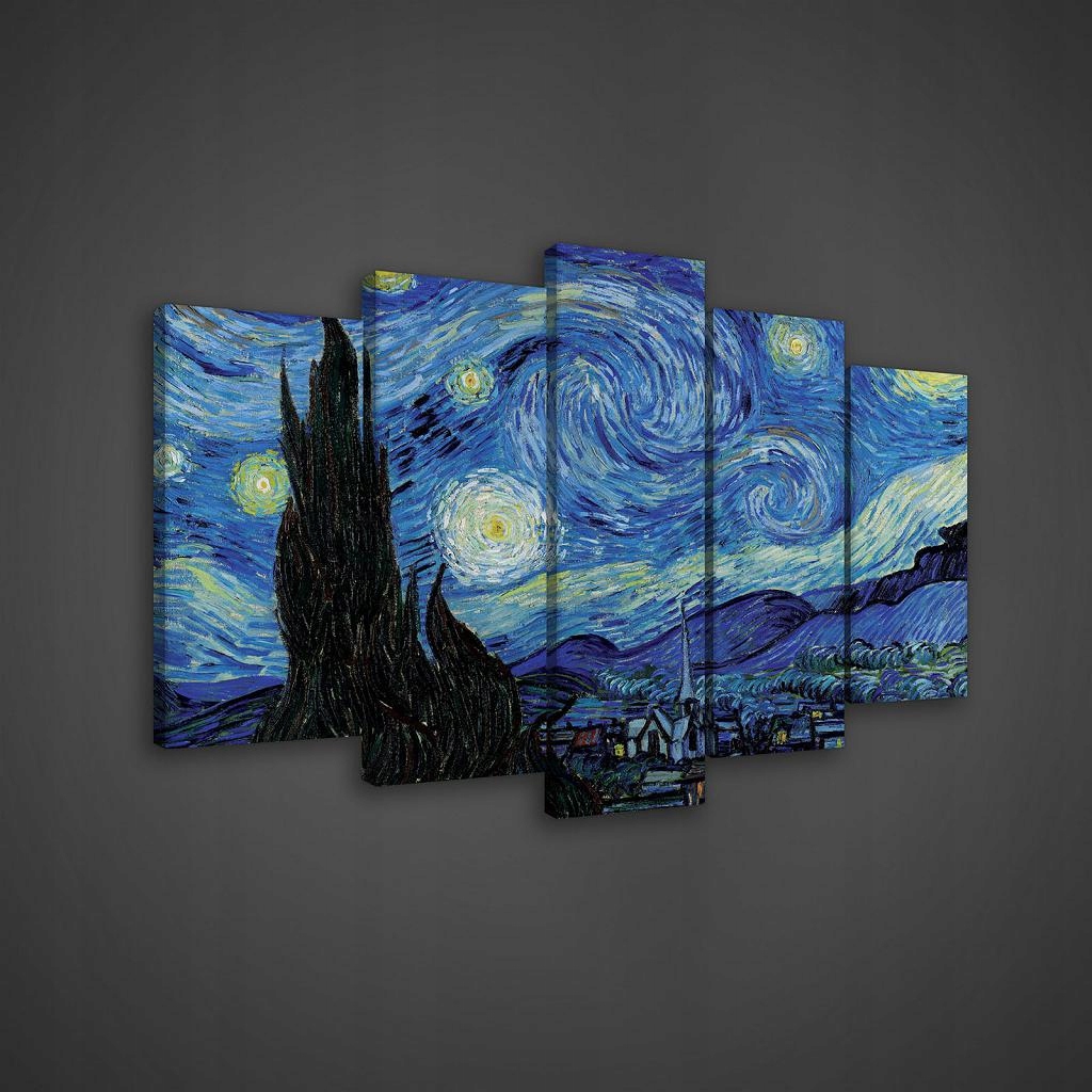 Obraz 100x60 Noc Hvězda Van Gogh krajina noc hvězdy měsíc