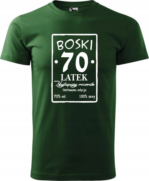 

Męska Koszulka Prezent Urodziny Boski 70 dla Niego