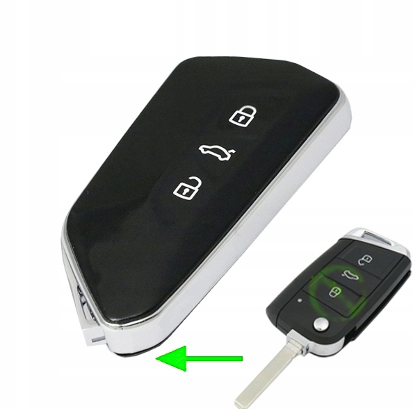 Kryt Dálkového Ovladače Klíče Vw Tři Tlačítka Knoflíky Klíč HU66 Pilot
