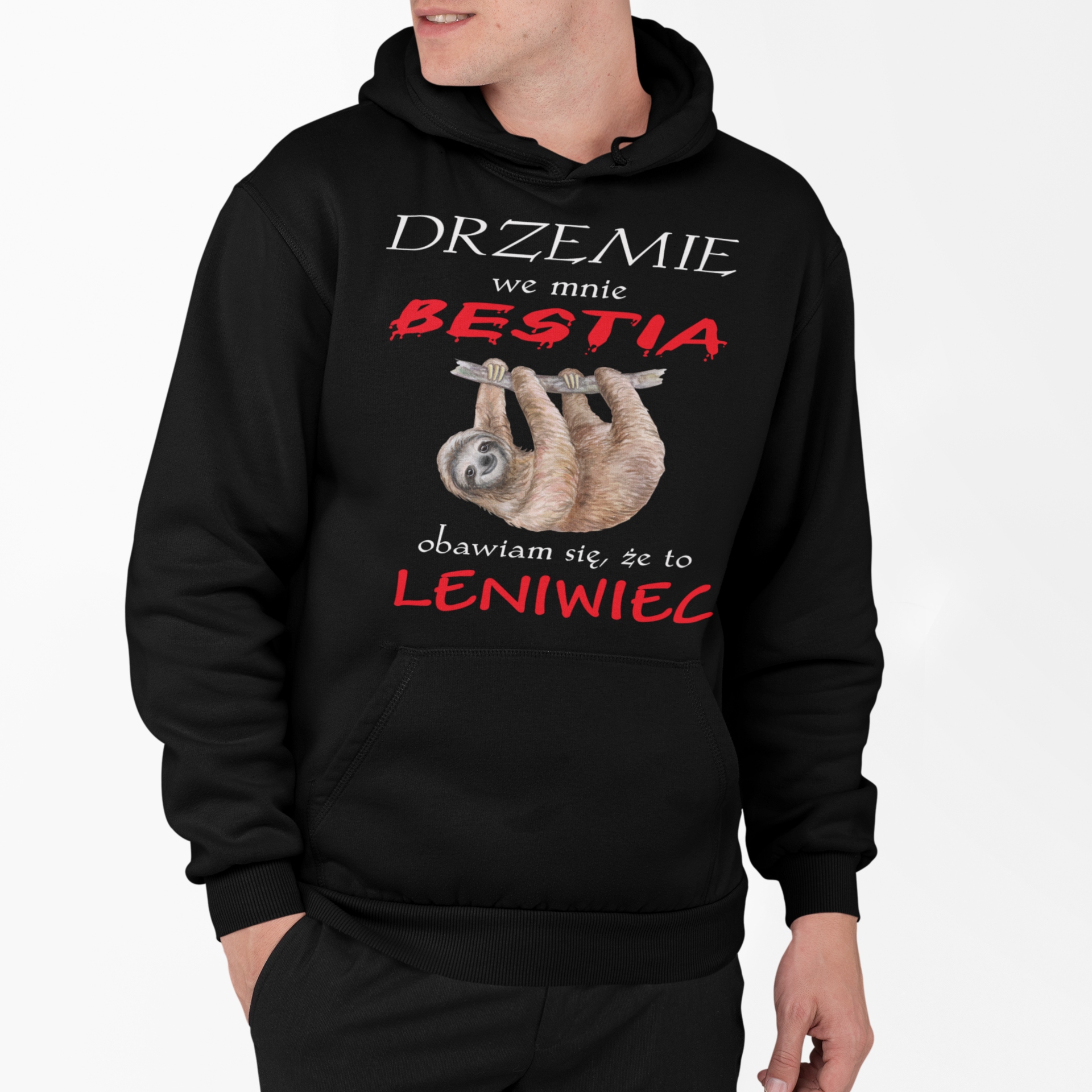 

Bluza Drzemie We Mnie Bestia - Leniwiec roz. S