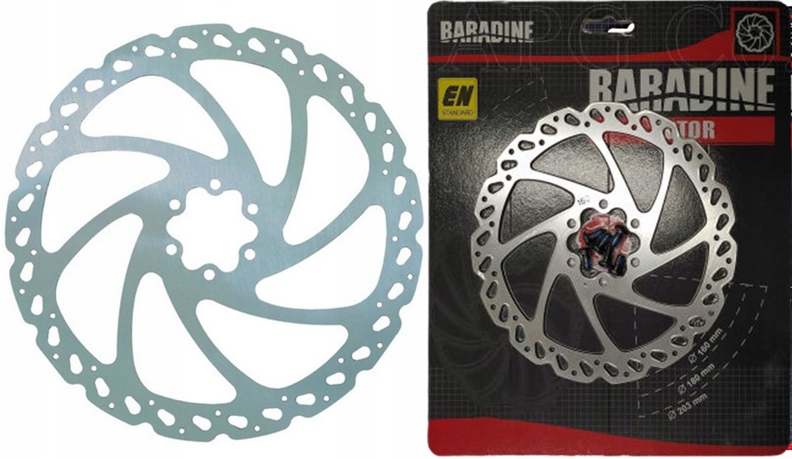 Tarcza Hamulcowa Baradine DB-01 160mm (6 Śrub) Srebrna