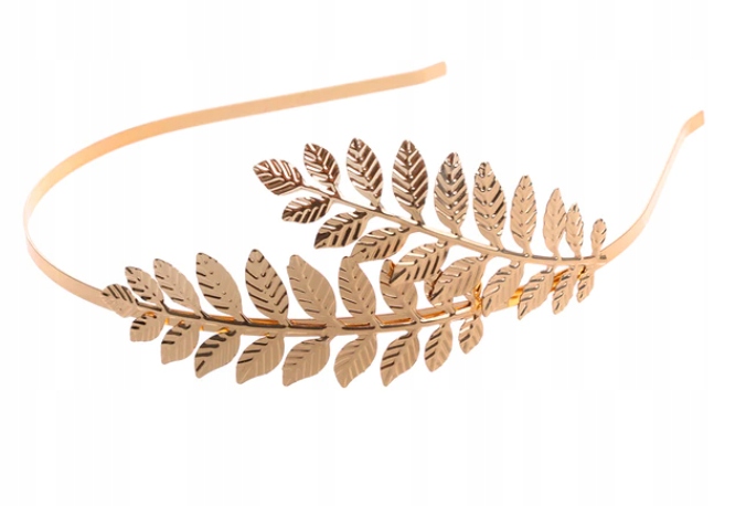 OZDOBA NA WŁOSY OPASKA ZŁOTE LISTKI ŚLUB
