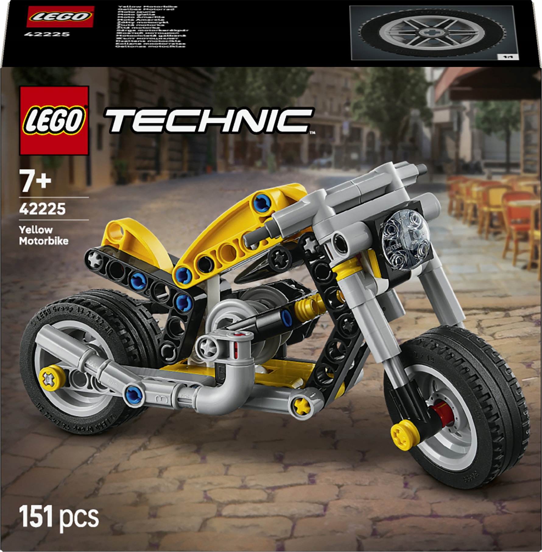 Lego Technic Żółty motocykl 42225