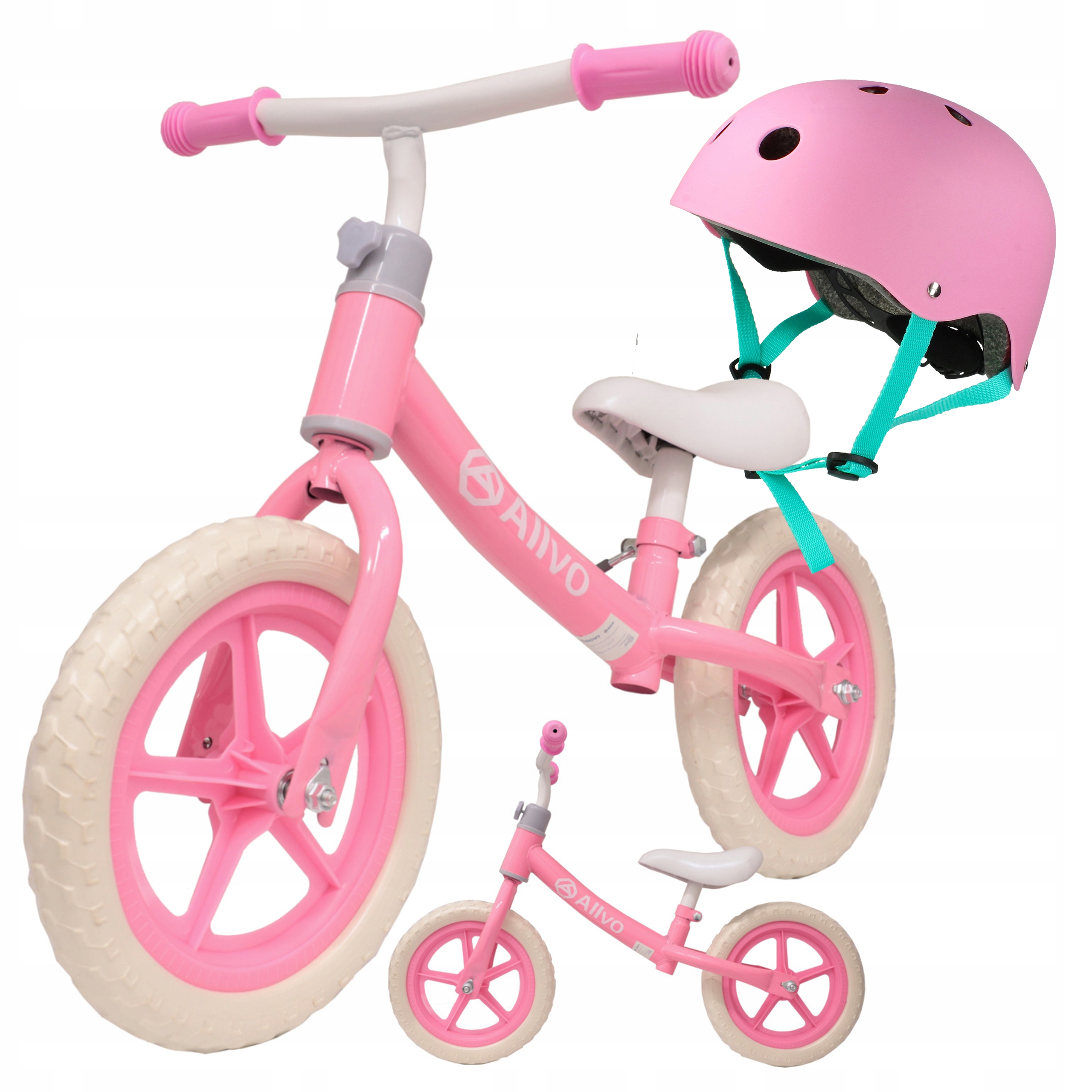 Rowerek Biegowy Rowerek Dziecięcy Rower Koła 12'' Dla 2 Latka Zestaw Kask