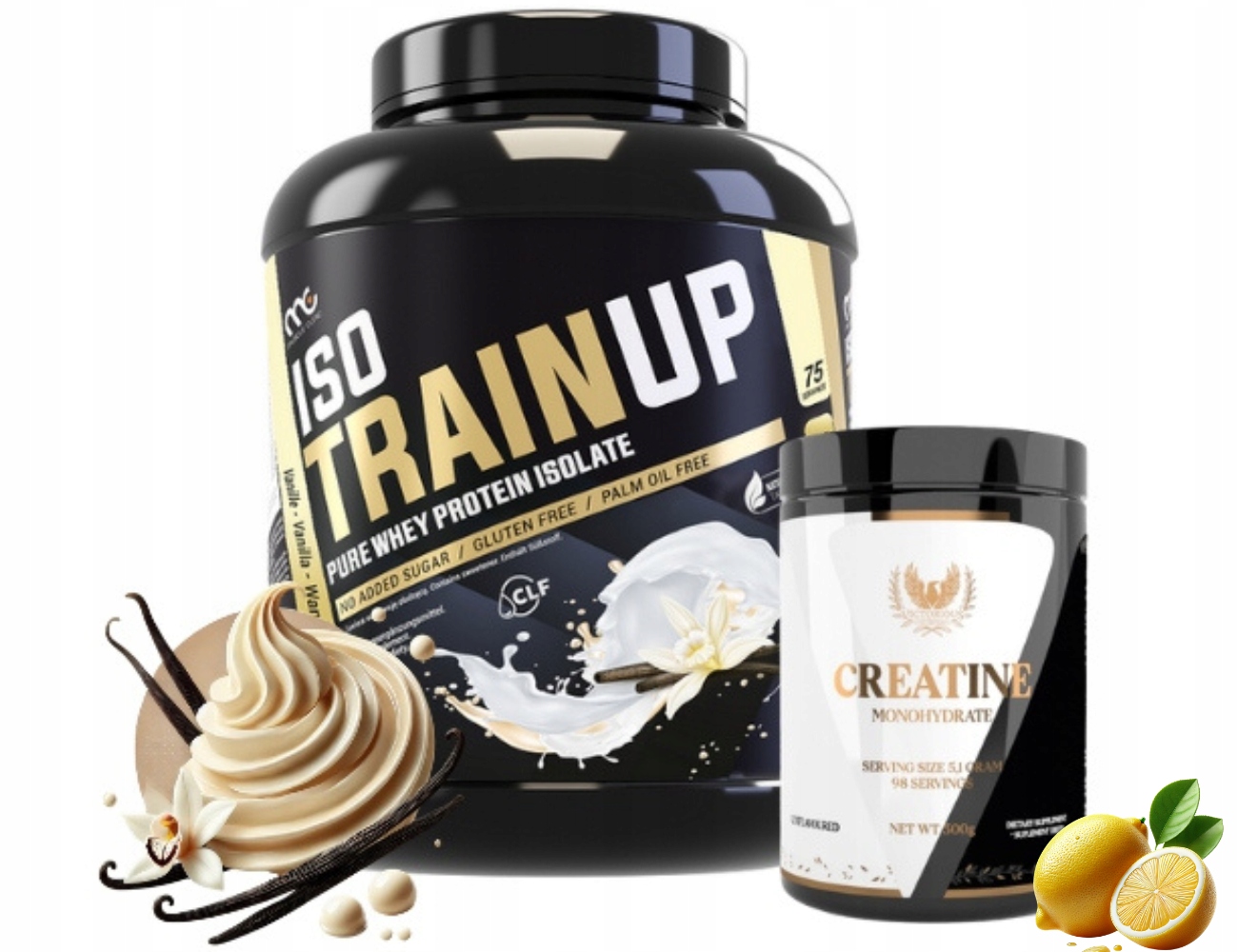 Muscle Clinic Iso Train Up 2250 g Proteinový Izolát 92 g Kreatin 500 g Mono