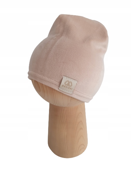 

Czapka Damska , Welur, Beż, 54-58cm
