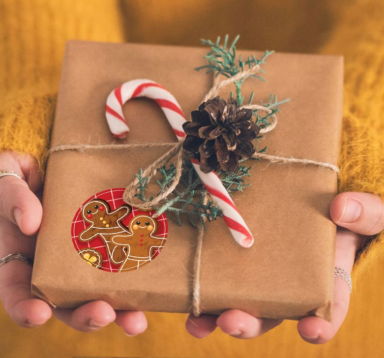 NAKLEJKI NA PREZENT BOŻONARODZENIOWE ŚWIĄTECZNE OZDOBY ZESTAW 24 SZT Typ naklejka