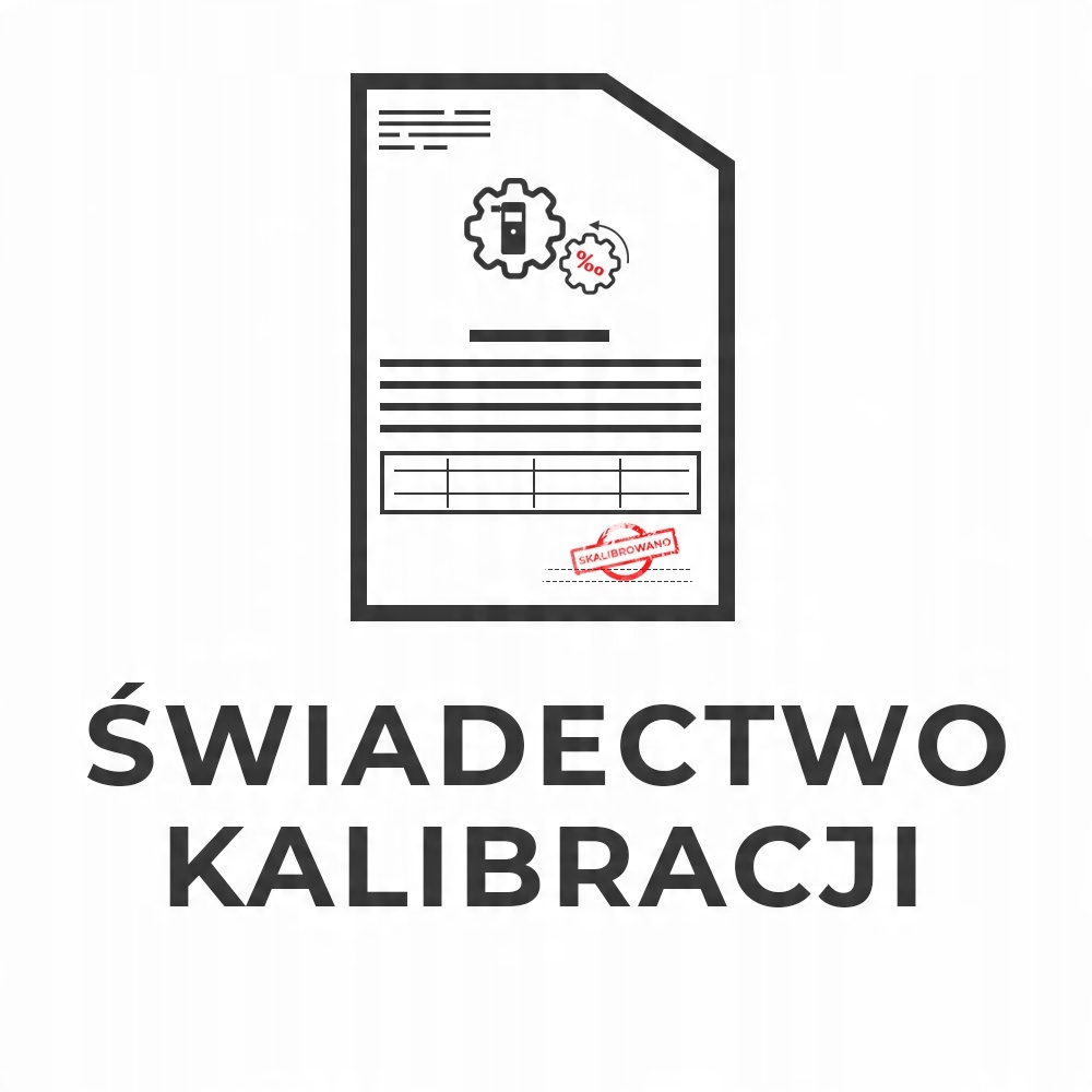 

Świadectwo wykonania pierwszej kalibracji alkomatu