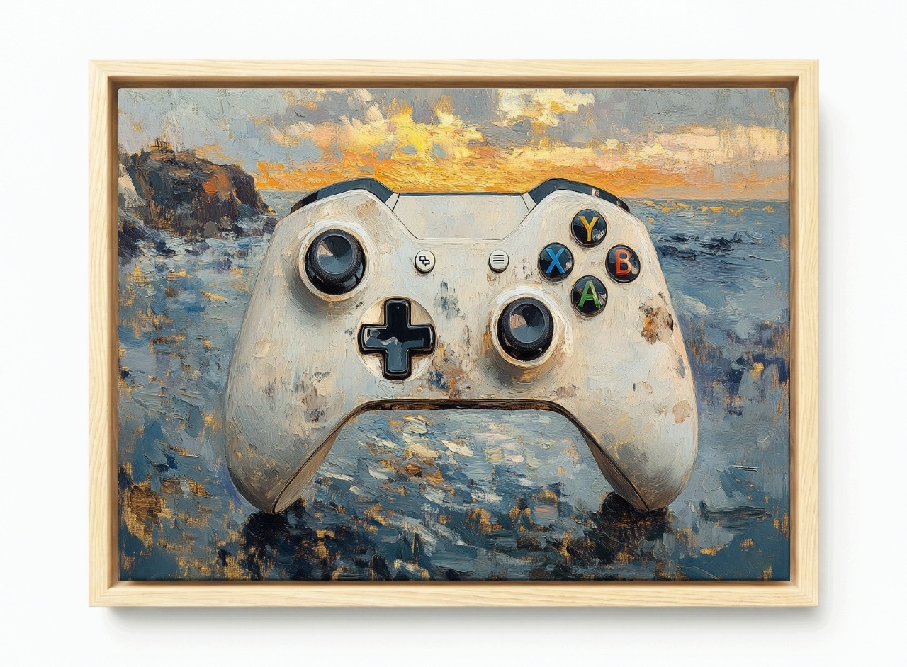 Obraz Rám American Box Gaming Hra Gamer Pc Konzola Kontroler Pad 120x80
