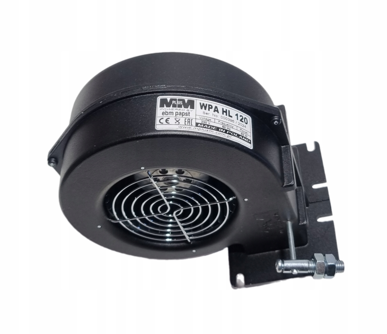 Mplusm Wpa Hl 120 Dmychadlo Ventilátor kotlové pece Hallův senzor Klapka