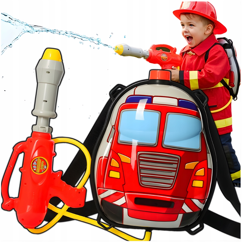 PISTOLET Z PLECAKIEM NA WODĘ DLA DZIECI ZABAWKA WODNA SIKAWKA STRAŻ 2,5 L