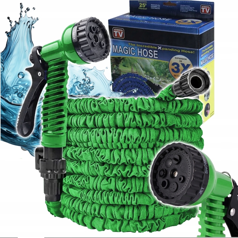 WĄŻ OGRODOWY ROZCIĄGLIWY 10M-30M XHOSE PISTOLET