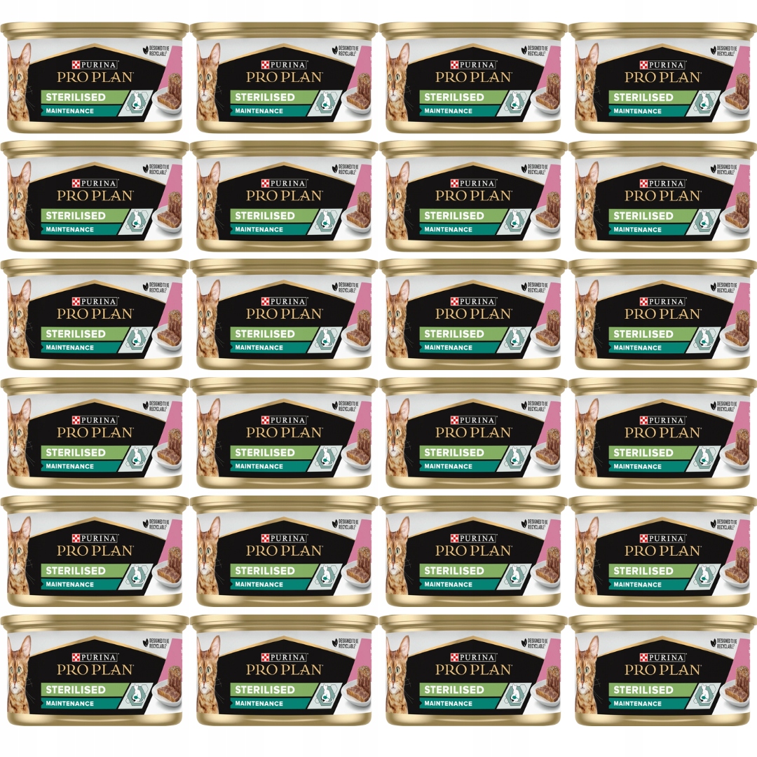 Pro Plan Sterilised Wilgotny Pasztet z Łososiem i Tuńczykiem Kot 24x85g
