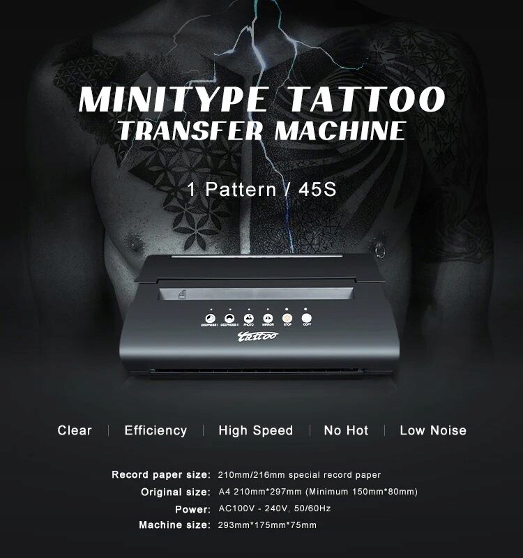 Drukarka do tatuażu TRANSFER THERMAL MT200 ORAKON 100-240 V, 1,2kg, 50/60Hz