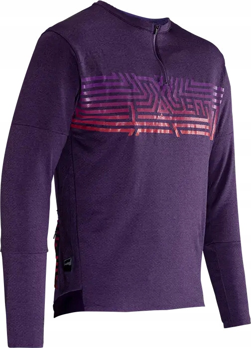 Koszulka Rowerowa Leatt Mtb Trail 4.0 Velvet r. L zip 1/3 kieszenie