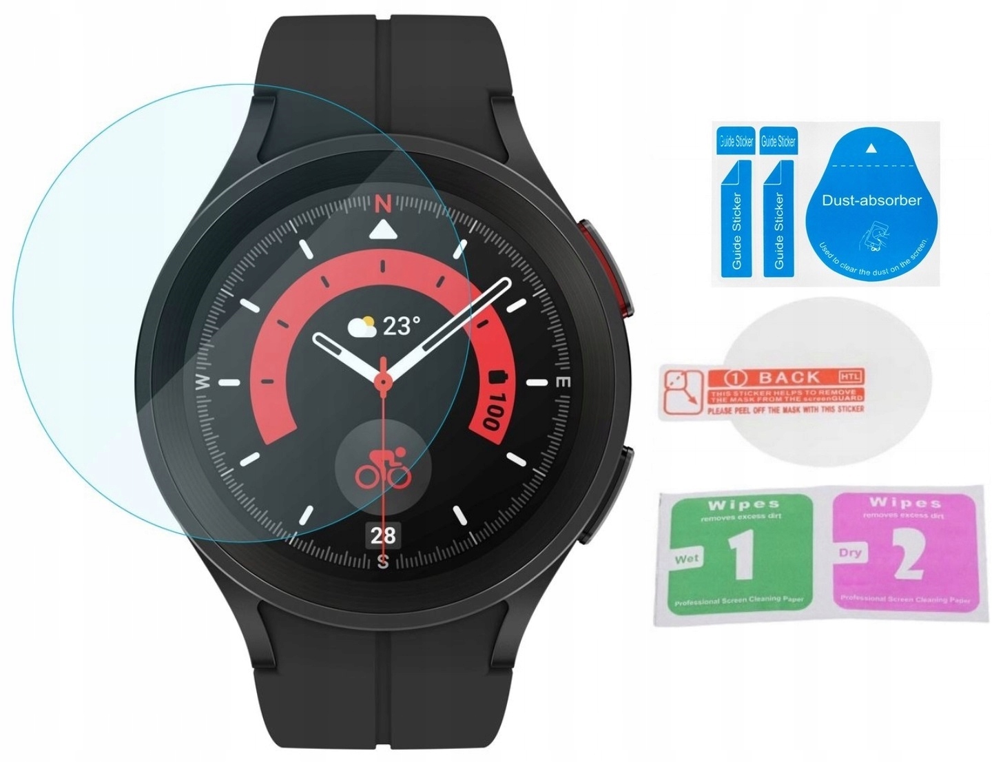 2x Szkło Hartowane Samsung Galaxy Watch 5 PRO 45mm