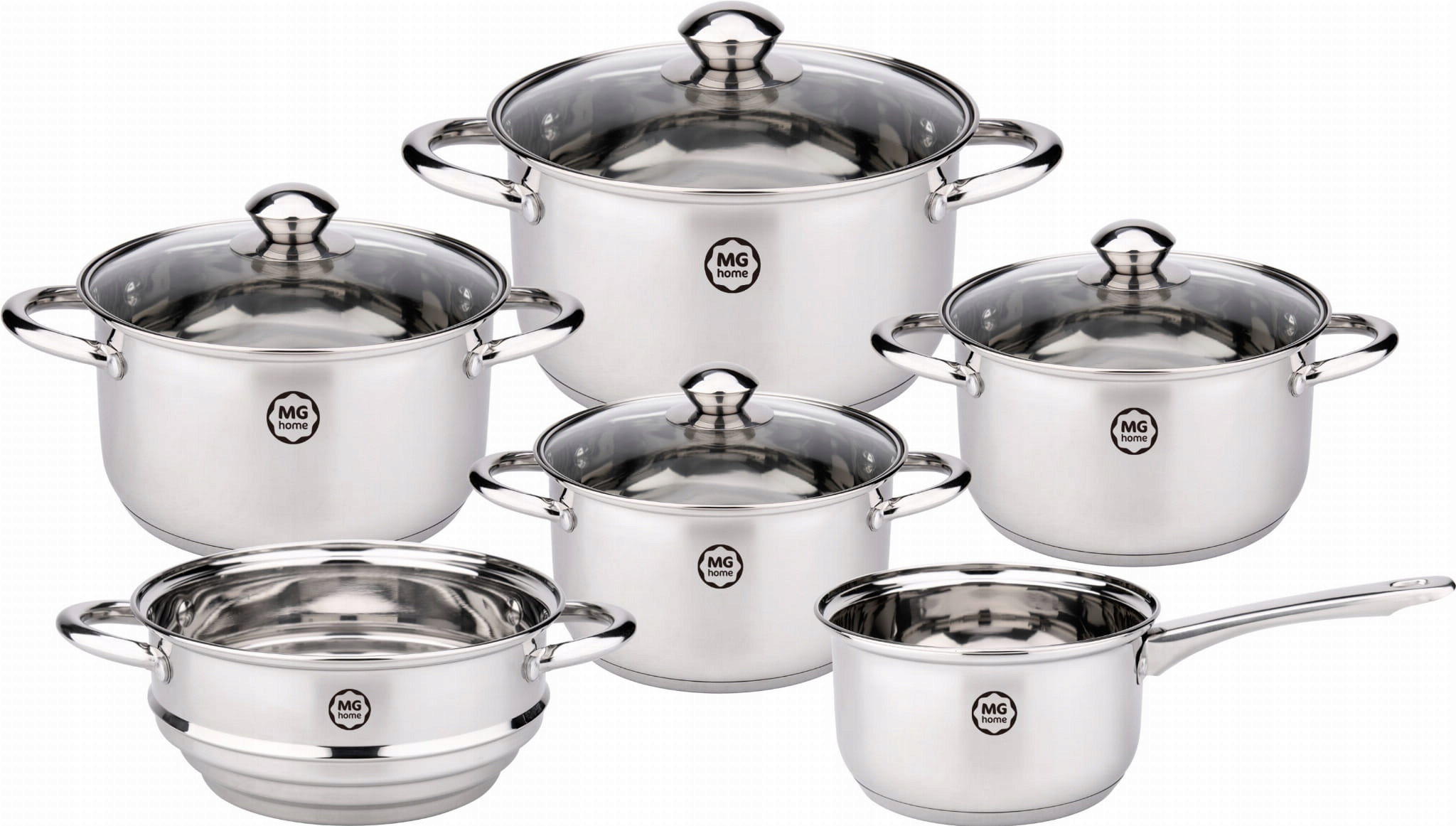 Sada Hrnců Mg Home Lauro 10 El Nerezová Ocel Inox