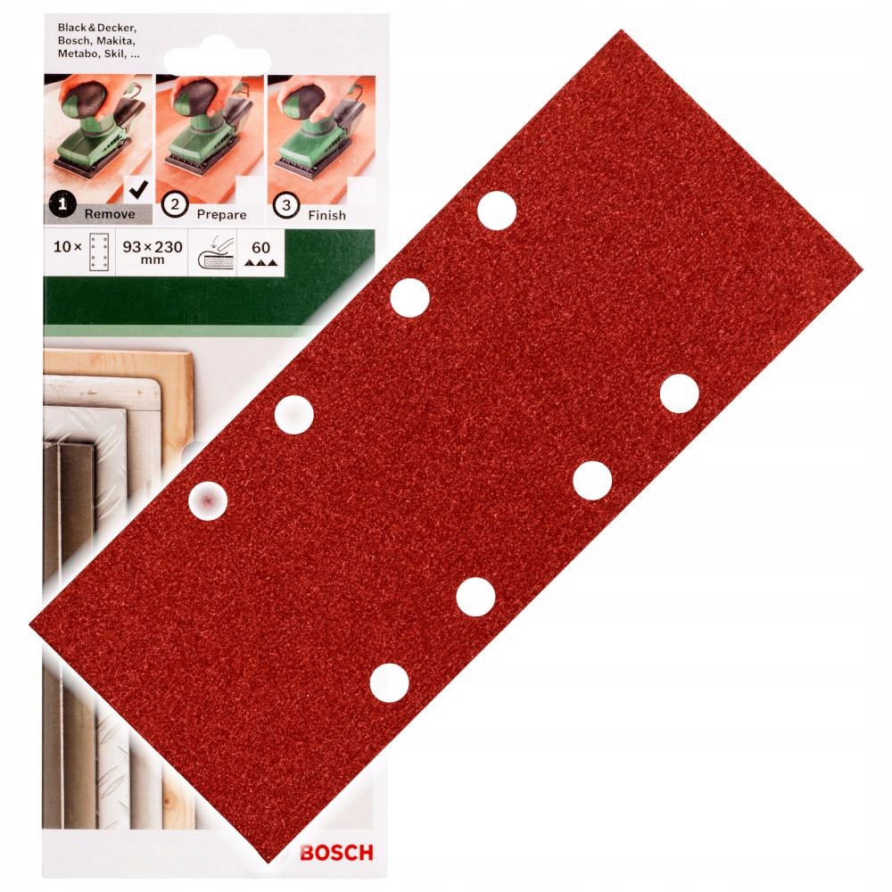 

Papier ścierny Bosch 93x230 gr. 60 op.10szt