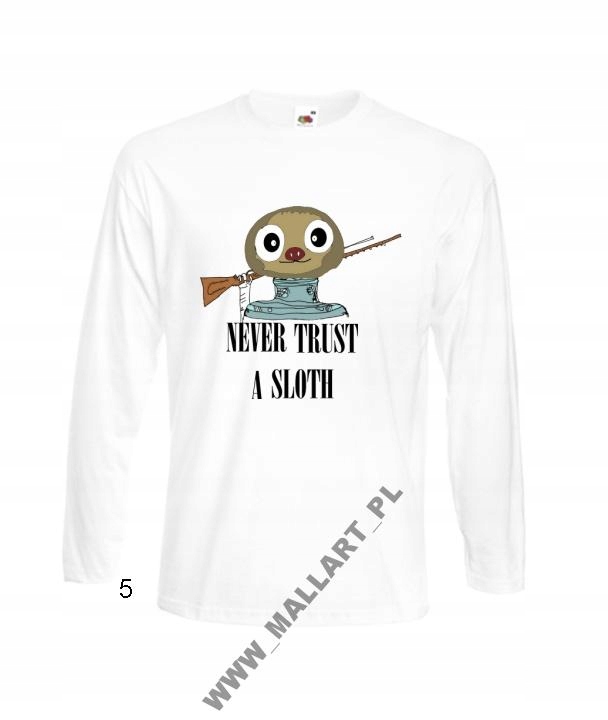 

Bluzka Męska Leniwiec Sloth Śmieszne Wzory