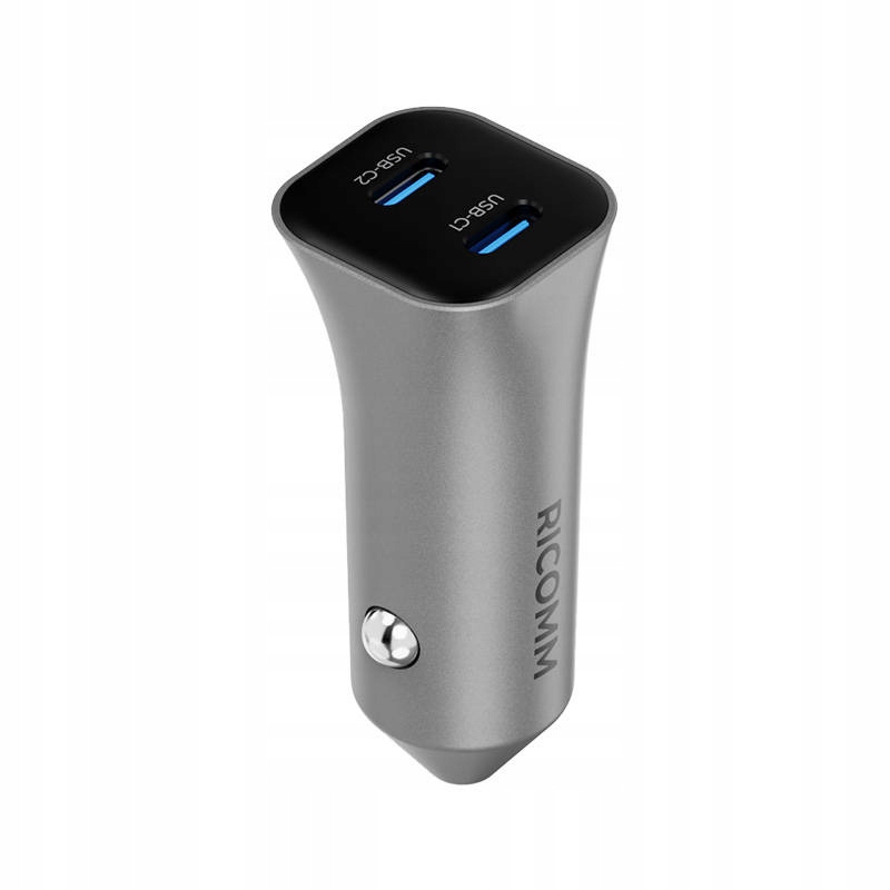 Mocna ładowarka samochodowa 40W 2 x Usb-c dwuportowa Jakość Ricomm Pd typ C