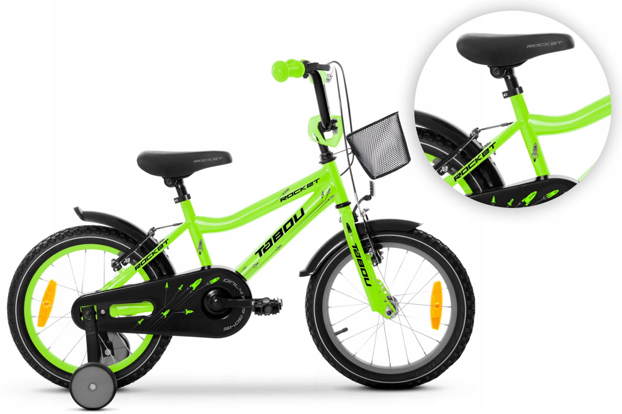 Rower dziecięcy 20" Tabou Rocket zielony szary R25