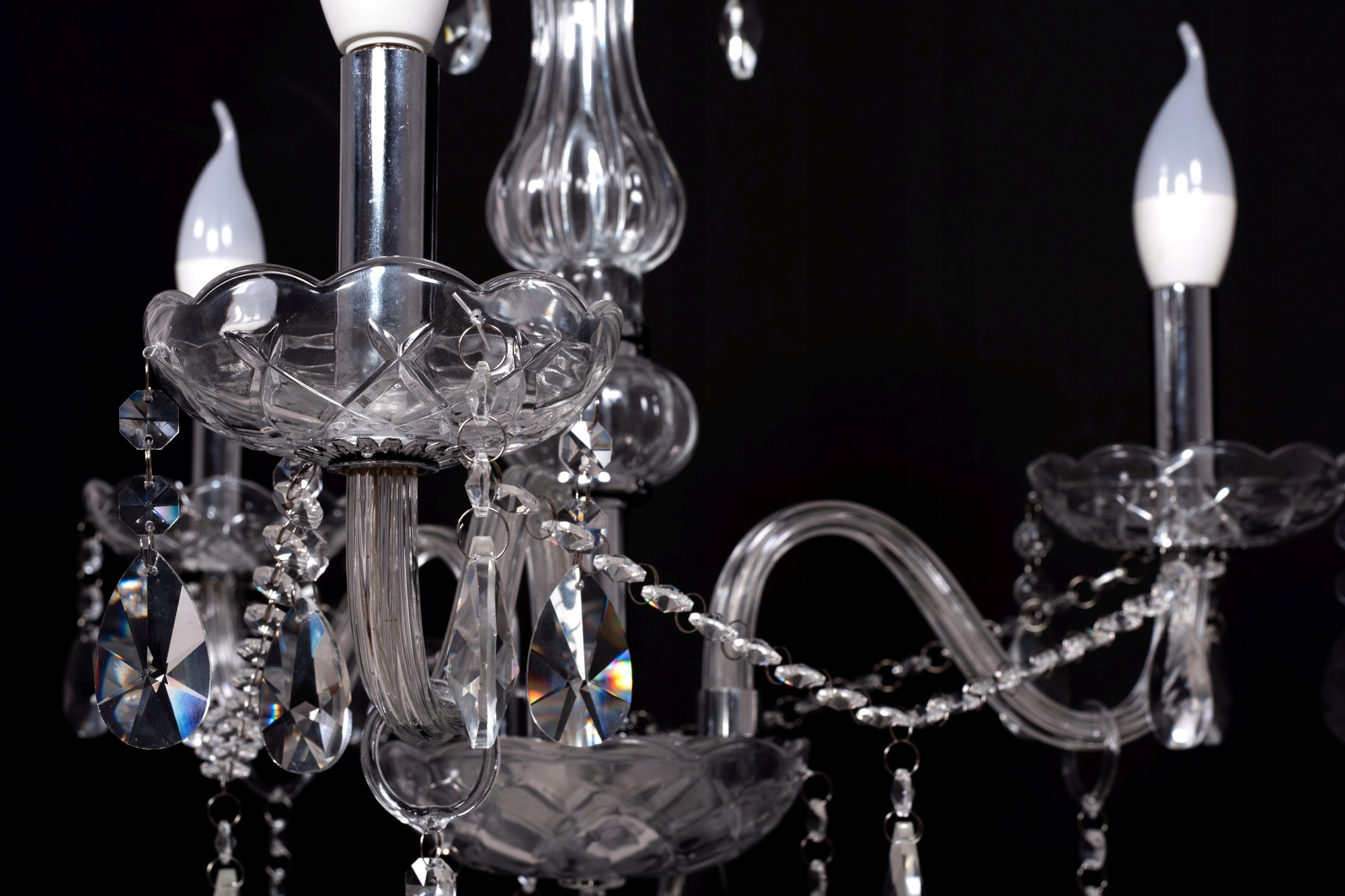 LAMPA KRYSZTAŁOWA WISZĄCA ŻYRANDOL GLAMOUR SZKŁO 3 Marka TOOLIGHT