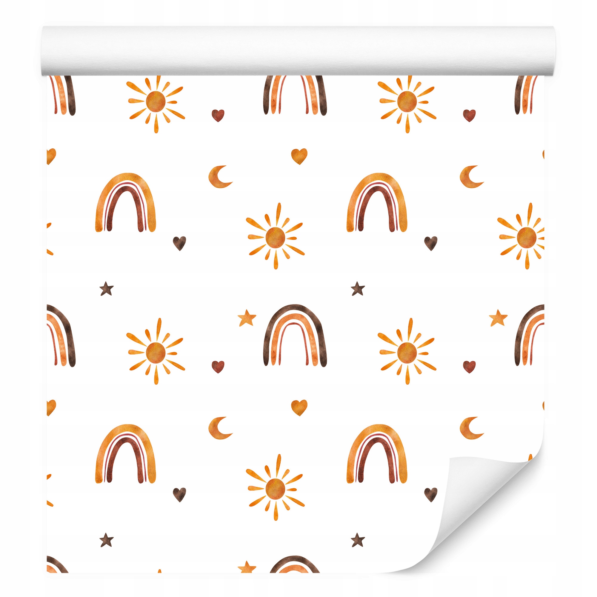 Tapeta v roli pro dívku Duha Hvězdy Srdíčka Akvarely Boho
