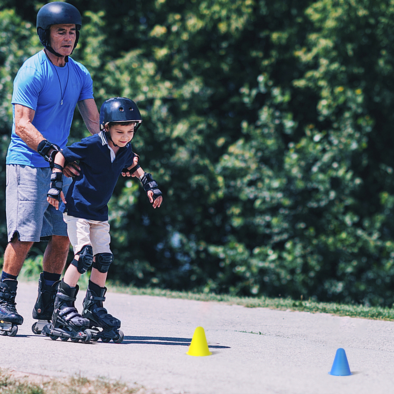 SŁUPKI ROLKOWE STOŻKI PODŁOGOWE DO SIŁOWNI 25 SZT Kolor dominujący wielokolorowy