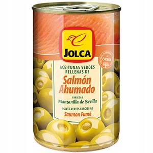 

Oliwki Zielone Nadziane Łososiem Jolca 300G