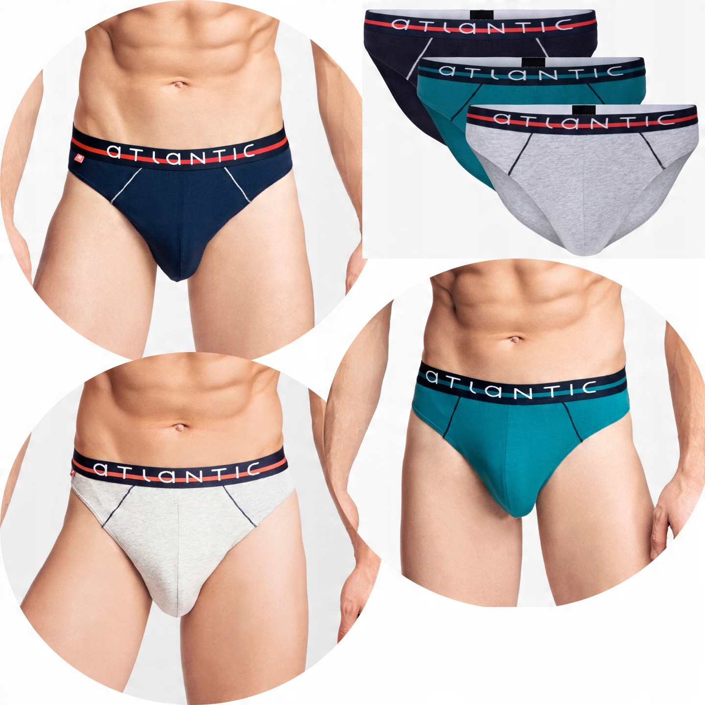

Atlantic 3PAK!Slipy Sport 3szt*XL*3MP-083 g-sz-zie