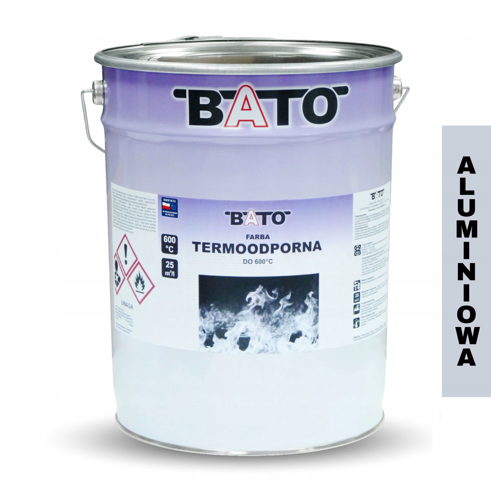 Tepelně odolná Barva do 600 °C Bato Aluminum rychleschnoucí 10 l